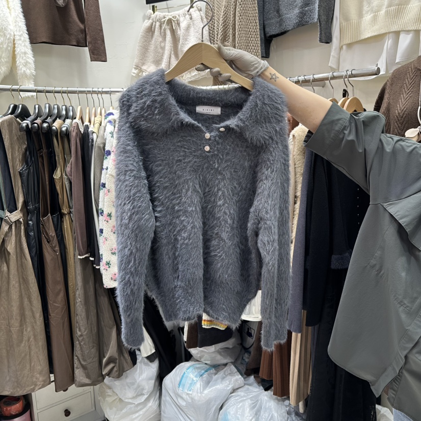 BIKINI東大門㊣代購女士新款25秋冬推薦時尚熱賣職業針織衫BIKINI針織衫圖色2