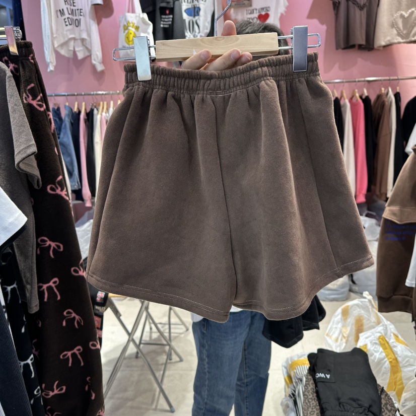 K STORY東大門㊣代購女士新品熱賣休閑職業真品短褲口袋加絨K STORY短褲