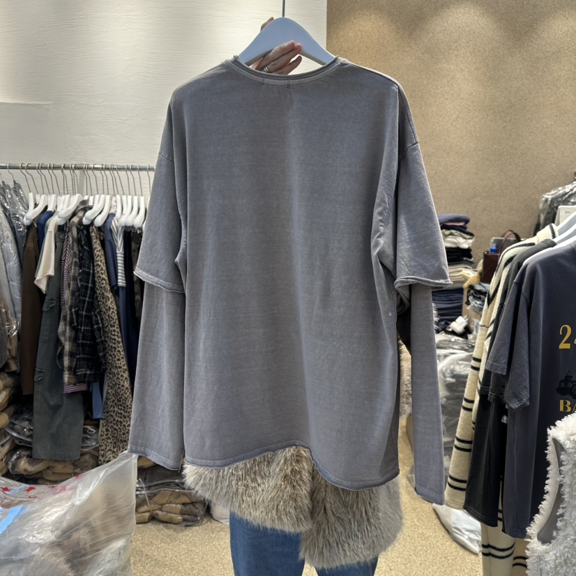 HEIL東大門㊣實拍女裝新品推薦休閑真品熱賣25秋冬長袖T恤假兩件HEIL長袖T恤