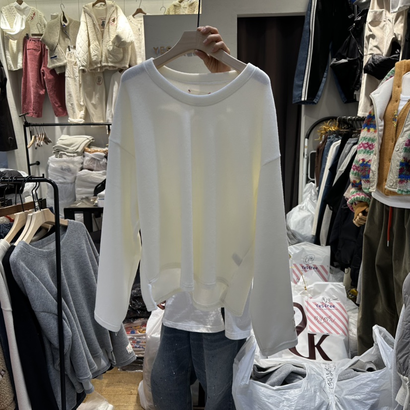 YESFREE韓國代購㊣女裝新品休閑職業真品人氣25秋冬長袖T恤YESFREE長袖T恤圖色1