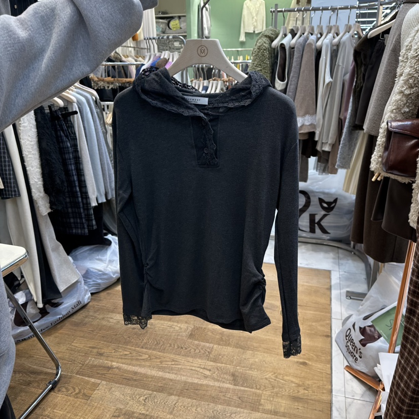 THE MOST-Q韓國代購㊣女裝新品職業真品25秋冬推薦長袖T恤THE MOST長袖T恤圖色3墨色