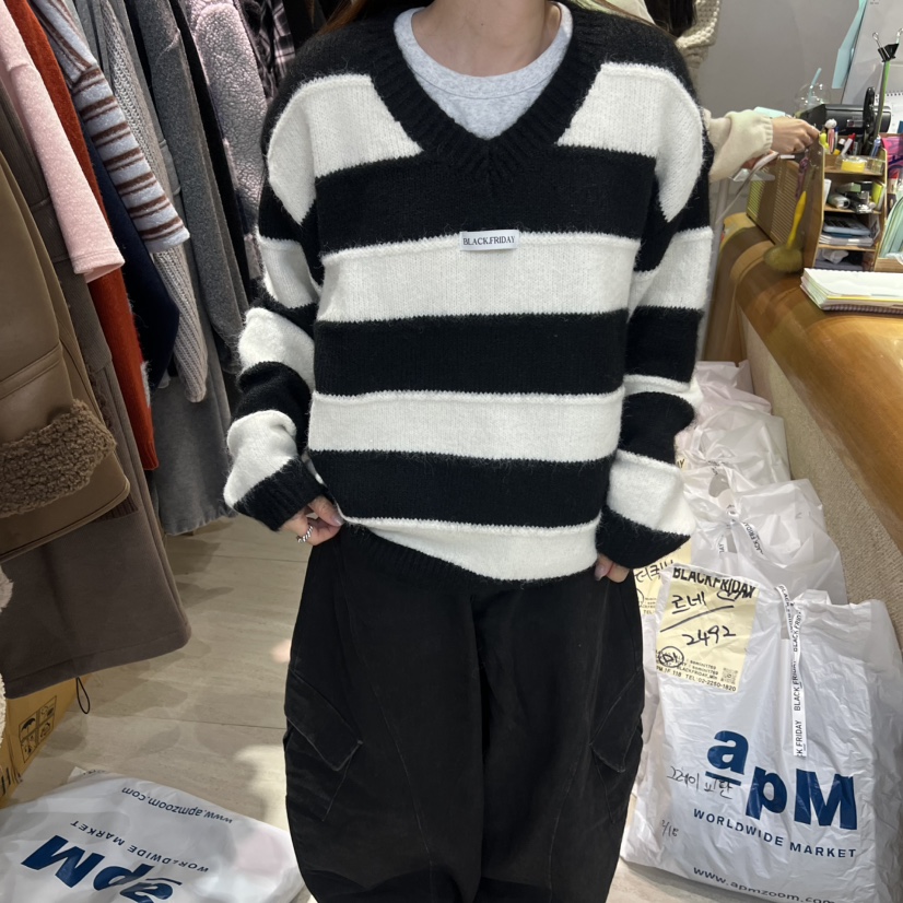 BLACKFRIDAY韓國直郵㊣女士新款熱賣時尚職業25秋冬人氣毛衣BLACK FRIDAY毛衣圖色1