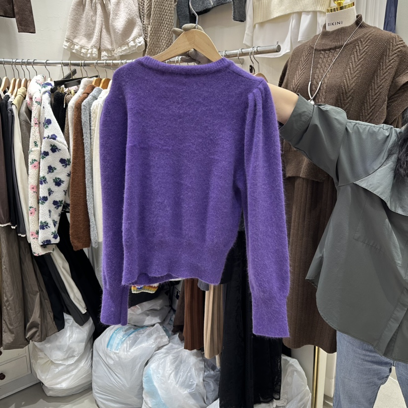 BIKINI東大門㊣實拍女士新品職業時尚真品熱賣針織衫安哥拉BIKINI針織衫