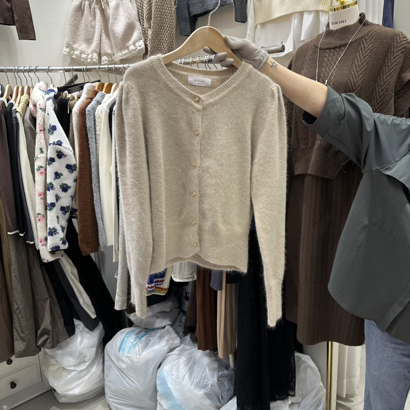 BIKINI東大門㊣實拍女士新品職業時尚真品熱賣針織衫安哥拉BIKINI針織衫圖色3