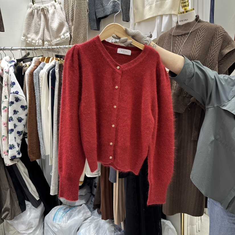 BIKINI東大門㊣實拍女士新品職業時尚真品熱賣針織衫安哥拉BIKINI針織衫圖色4
