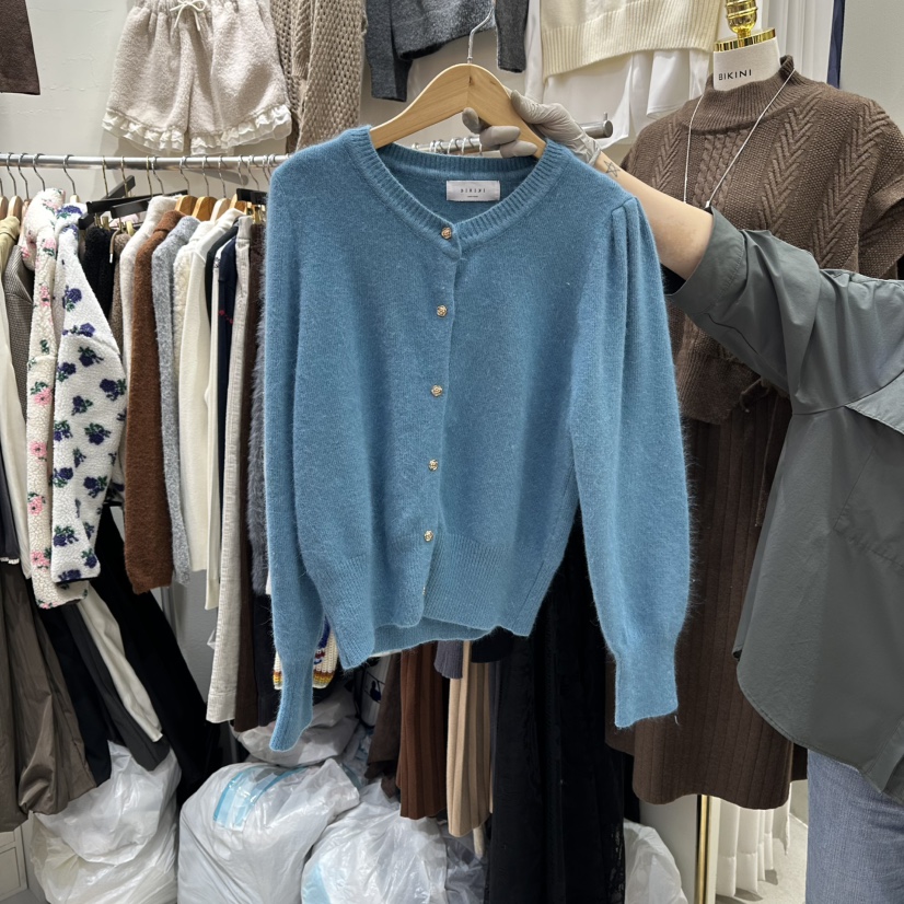 BIKINI東大門㊣實拍女士新品職業時尚真品熱賣針織衫安哥拉BIKINI針織衫圖色5