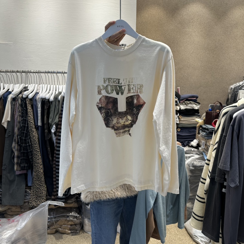 HEIL東大門㊣直郵女裝新品推薦25秋冬休閑時尚職業真品長袖T恤HEIL長袖T恤圖色1