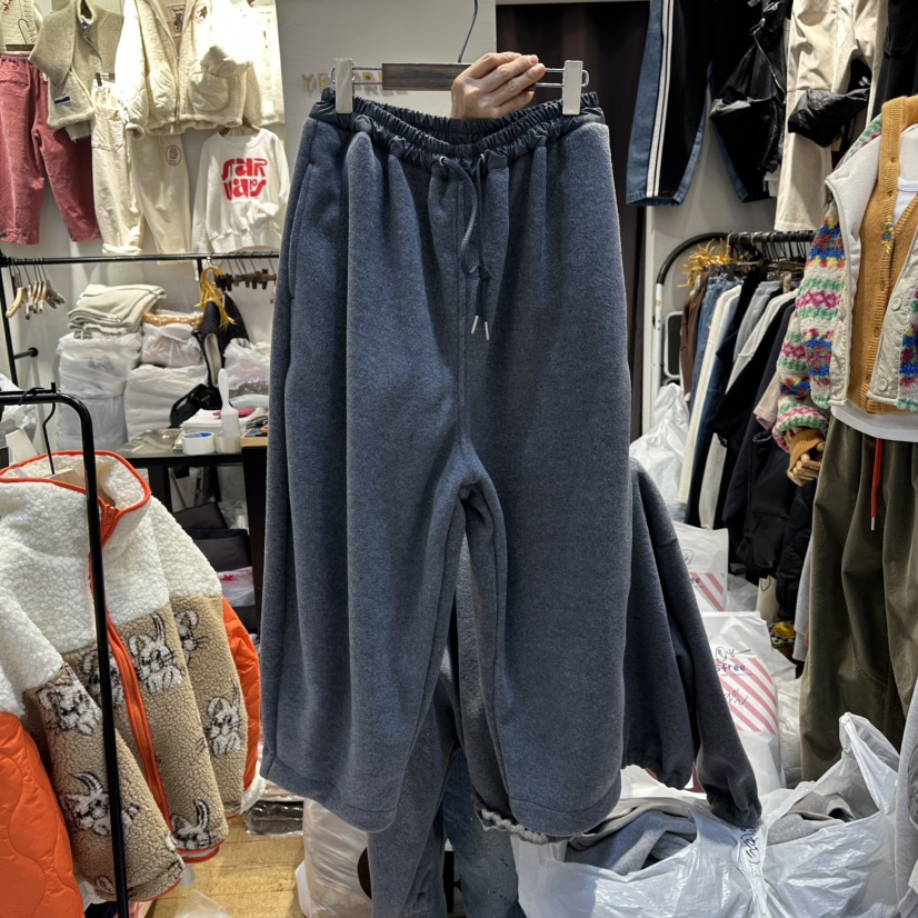 YESFREE韓國代購㊣女士新款時尚職業人氣推薦真品休閑褲加絨YESFREE休閑褲圖色1