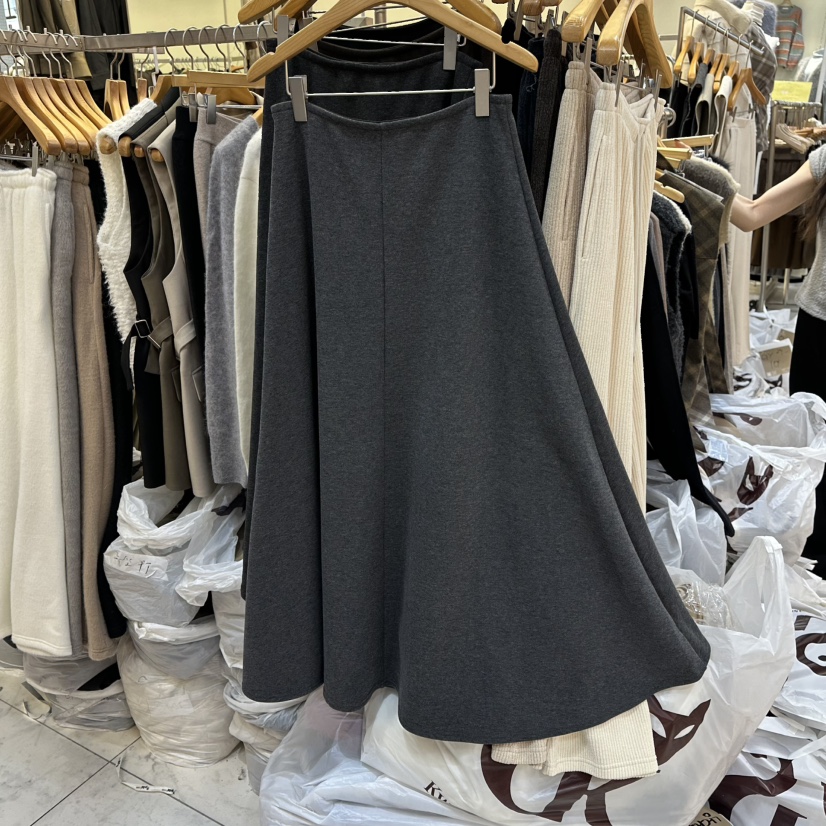 SANS韓國直郵㊣女士新品職業真品25秋冬人氣時尚長裙加絨羊毛SANS長裙