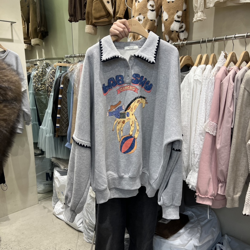 J PEAK/BY FLOW韓國代購㊣女士新品推薦職業人氣時尚衛衣J PEAK衛衣圖色1