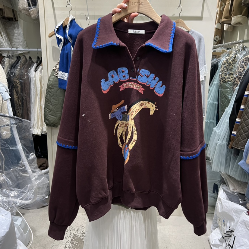 J PEAK/BY FLOW韓國代購㊣女士新品推薦職業人氣時尚衛衣J PEAK衛衣圖色2