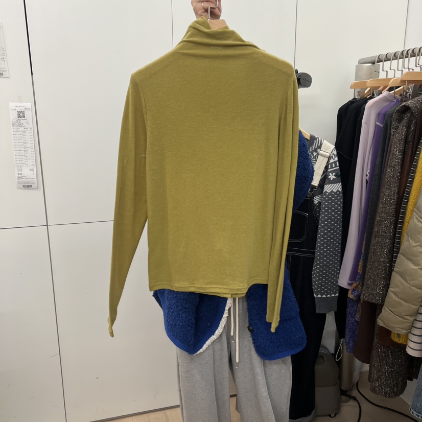 DOHWAJI韓國代購㊣女裝新品職業時尚熱賣真品推薦長袖T恤高領DOHWAJI長袖T恤