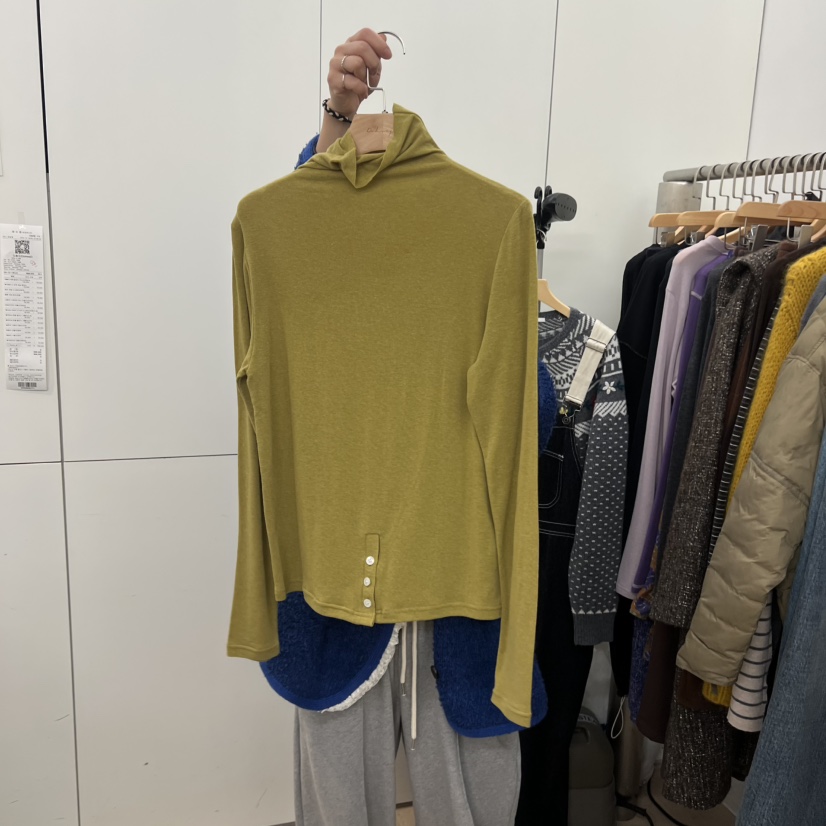 DOHWAJI韓國代購㊣女裝新品職業時尚熱賣真品推薦長袖T恤高領DOHWAJI長袖T恤圖色1