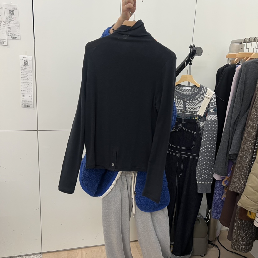 DOHWAJI韓國代購㊣女裝新品職業時尚熱賣真品推薦長袖T恤高領DOHWAJI長袖T恤圖色3