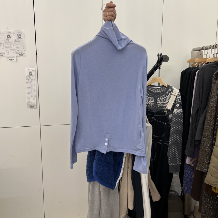 DOHWAJI韓國代購㊣女裝新品職業時尚熱賣真品推薦長袖T恤高領DOHWAJI長袖T恤圖色8