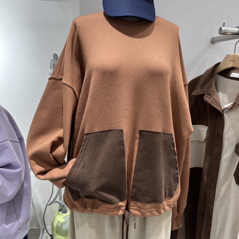 IN KIRA東大門㊣直郵女裝新款熱賣職業推薦衛衣不加絨口袋IN KIRA衛衣圖色1