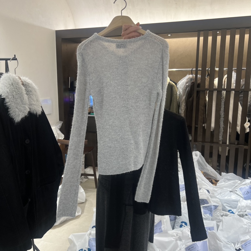 RAWROW東大門㊣代購女士新款休閑時尚25秋冬針織衫修身紐扣RAWROW針織衫