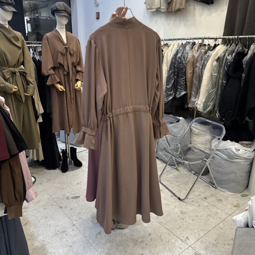 MARIGOLD韓國代購㊣女裝新品熱賣時尚真品休閑25秋冬連衣裙圍巾MARIGOLD連衣裙