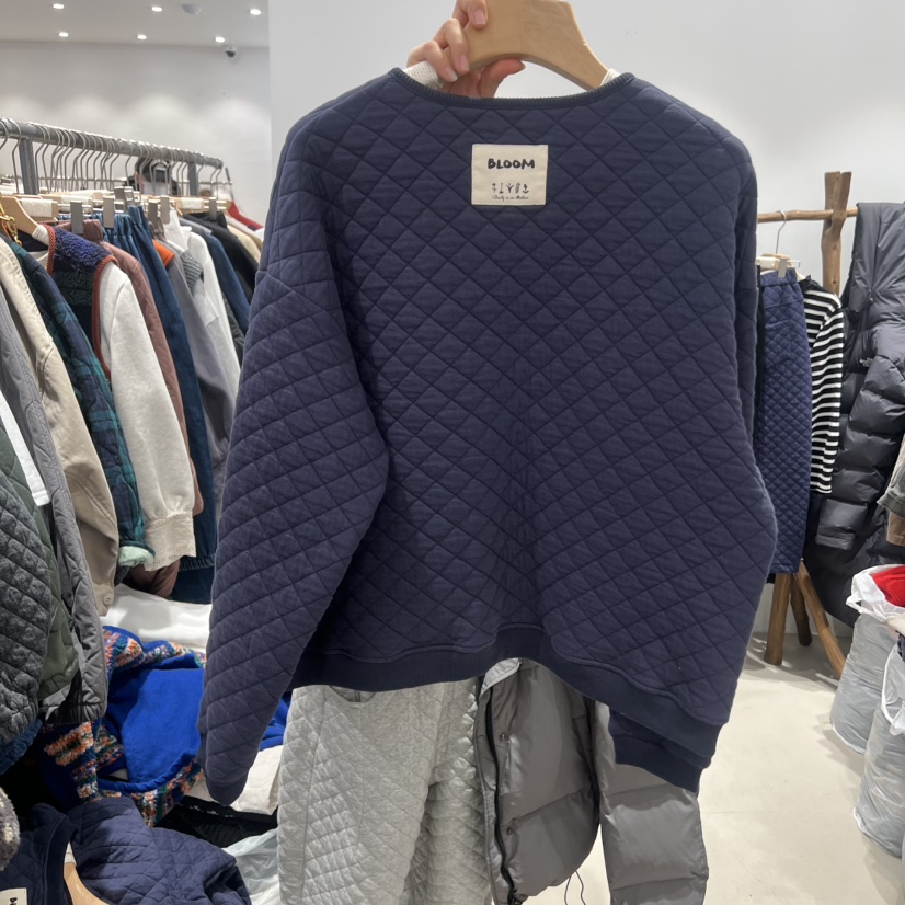 BLOOM東大門㊣直郵女士新品人氣時尚休閑推薦職業衛衣開衫絎縫BLOOM-S衛衣