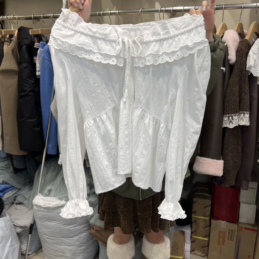 J PEAK/BY FLOW韓國直郵㊣女士新款休閑推薦人氣襯衫蕾絲衫J PEAK襯衫/蕾絲衫