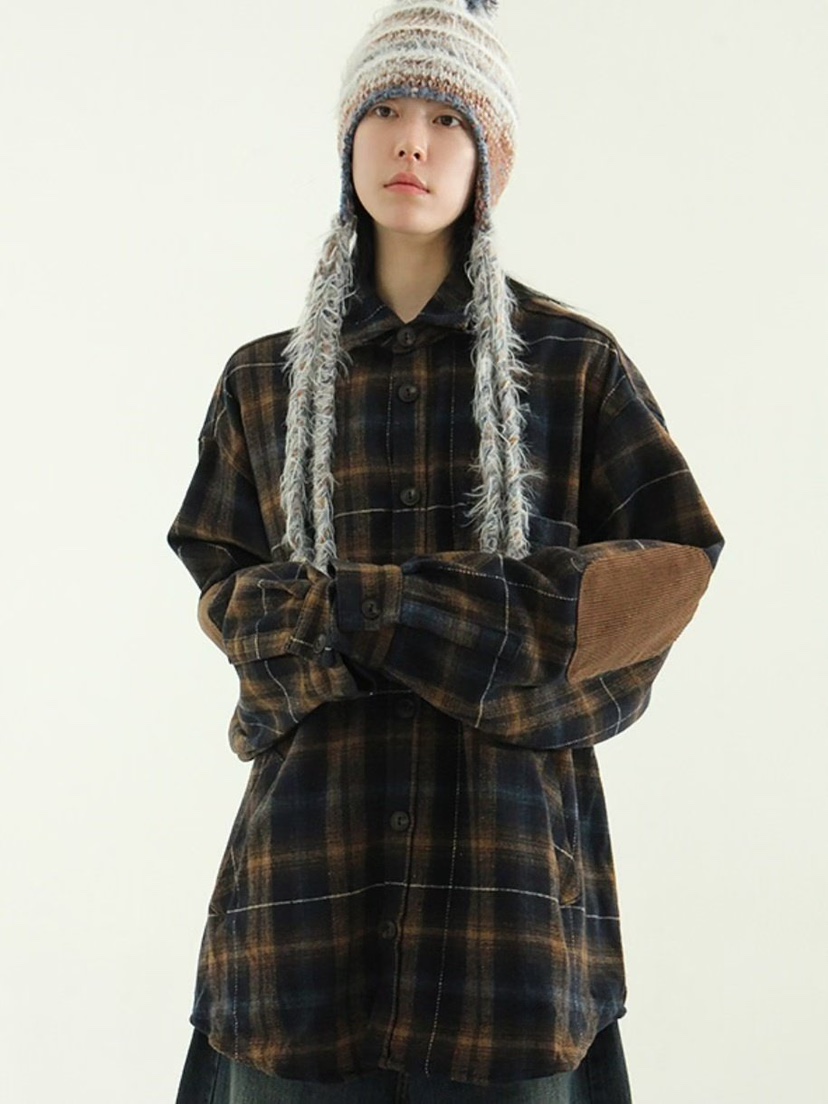 LIBERTE韓國直郵㊣女士新品職業25秋冬時尚休閑襯衫蕾絲衫格子LIBERTE襯衫/蕾絲衫