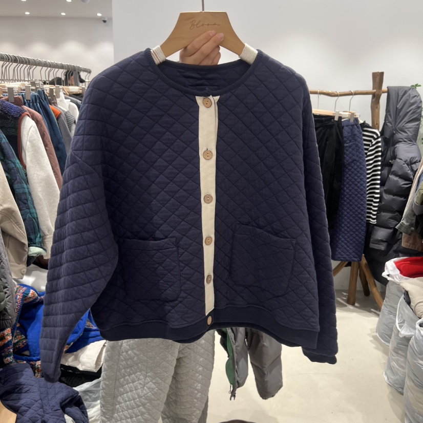 MUCH MORE韓國代購㊣女士新品休閑推薦真品熱賣25秋冬夾克絎縫MUCH MORE夾克圖色1