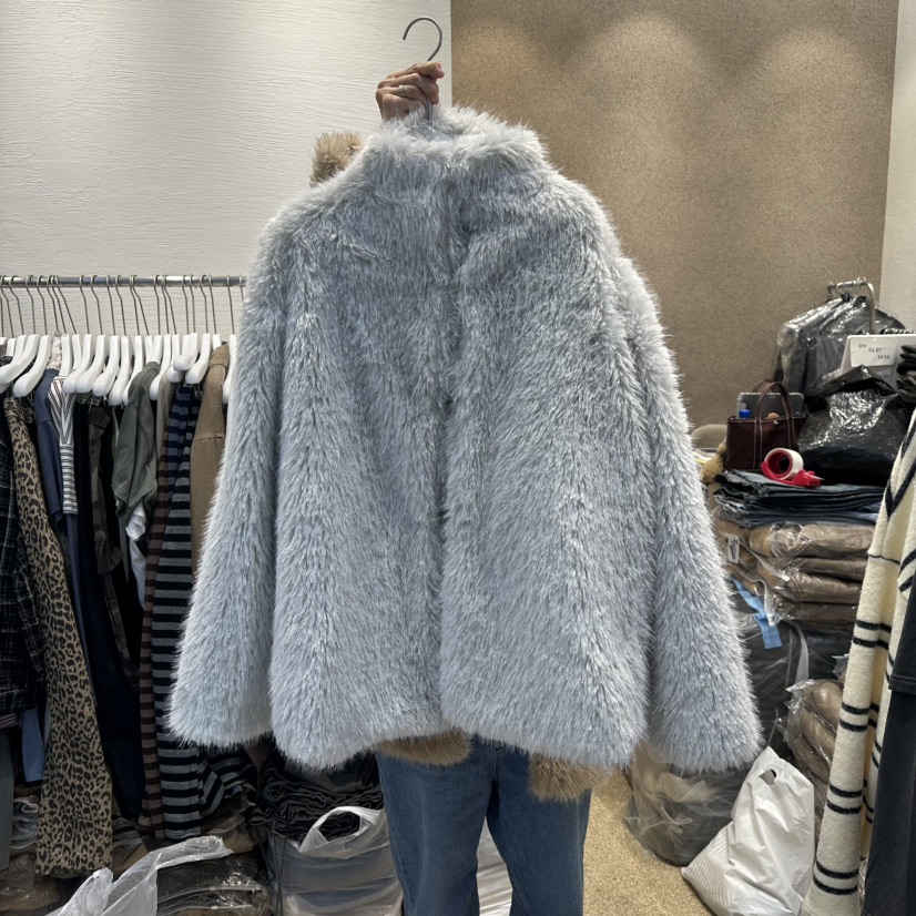 HEIL韓國直郵㊣女士新品休閑推薦職業時尚熱賣短款大衣皮草HEIL短款大衣圖色1