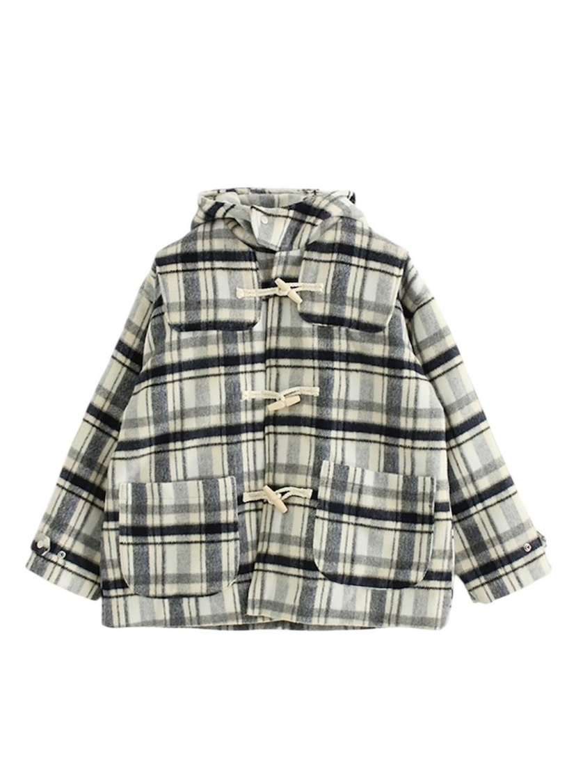 LIBERTE東大門㊣實拍女士新款25秋冬熱賣職業真品短款大衣格子LIBERTE短款大衣