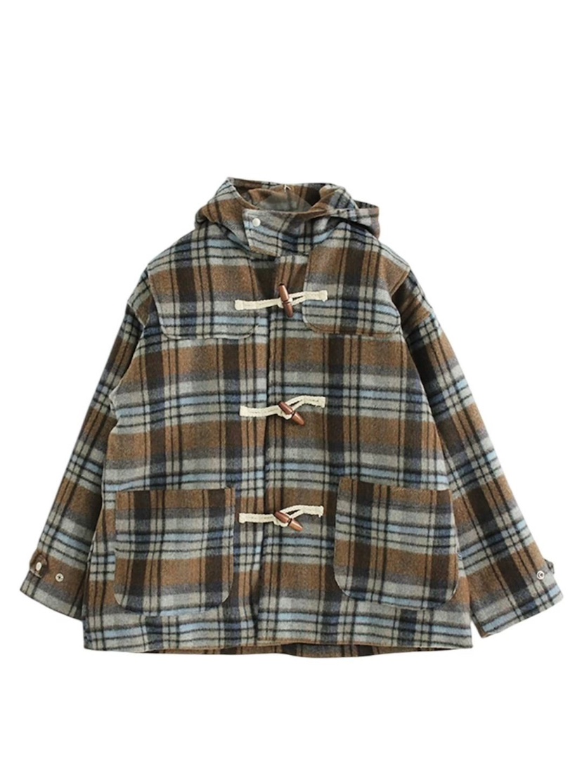 LIBERTE東大門㊣實拍女士新款25秋冬熱賣職業真品短款大衣格子LIBERTE短款大衣