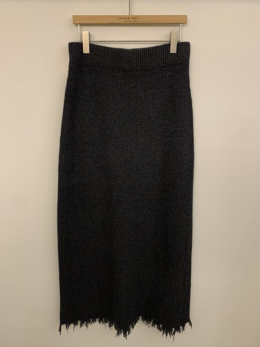 UNDER KEY韓國代購㊣女士新款人氣休閑真品25秋冬熱賣長裙UNDER KEY長裙圖色2墨色