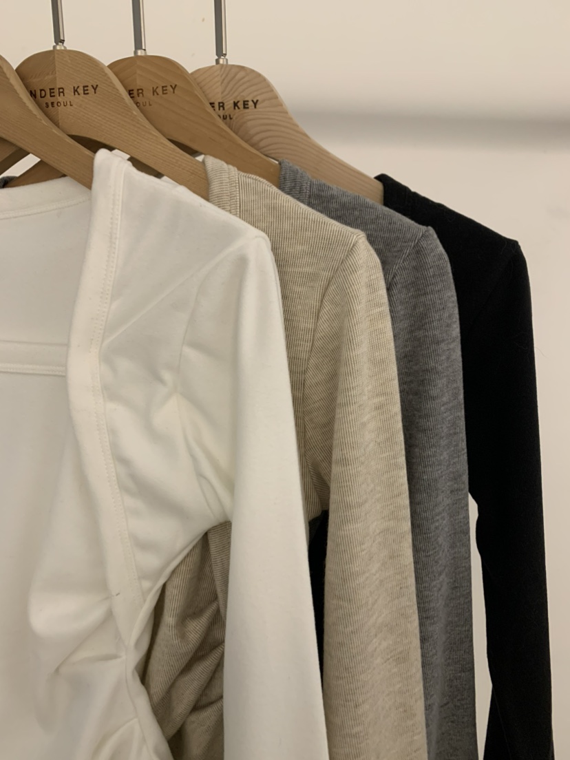 UNDER KEY東大門㊣代購女裝新款真品休閑時尚25秋冬長袖T恤UNDER KEY長袖T恤