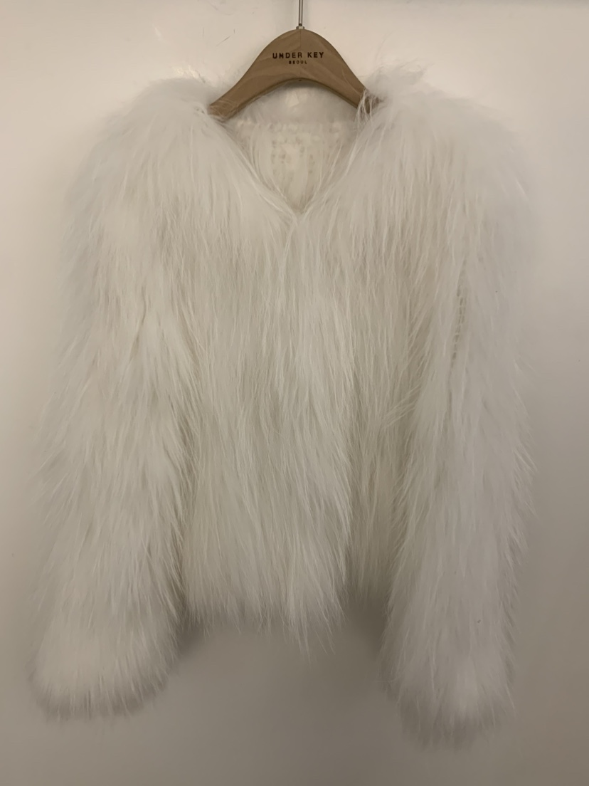 UNDER KEY韓國代購㊣女士新款休閑真品職業熱賣短款大衣皮草UNDER KEY短款大衣圖色1
