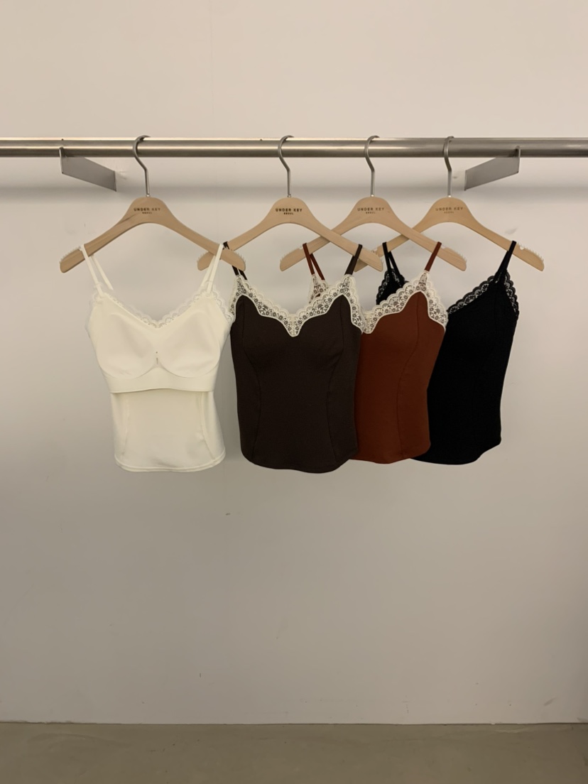 UNDER KEY東大門㊣代購女裝新款熱賣推薦休閑吊帶背心蕾絲UNDER KEY吊帶/背心