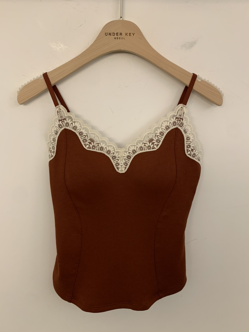 UNDER KEY東大門㊣代購女裝新款熱賣推薦休閑吊帶背心蕾絲UNDER KEY吊帶/背心圖色3