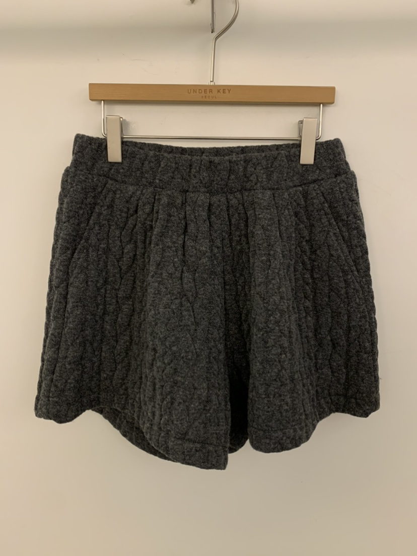UNDER KEY東大門㊣實拍女裝新品休閑時尚職業人氣短褲羊毛UNDER KEY短褲圖色1灰色