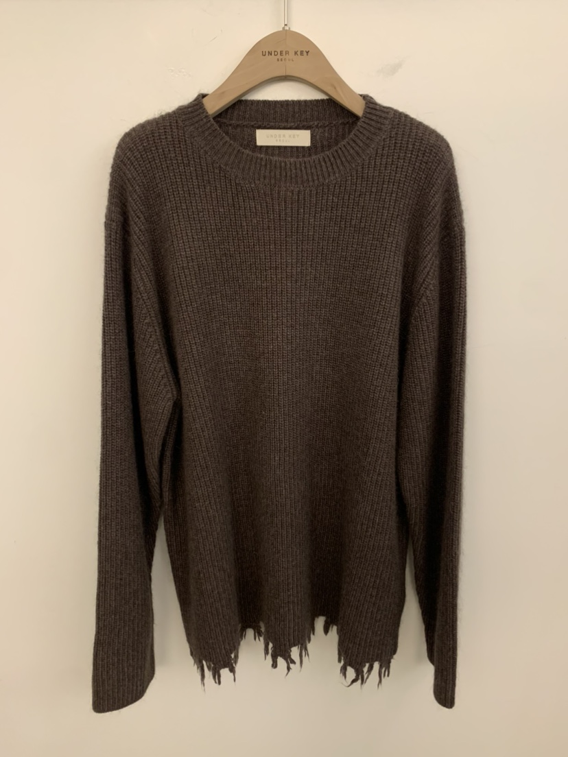 UNDER KEY東大門㊣實拍女裝新款休閑時尚推薦熱賣針織衫羊毛UNDER KEY針織衫圖色1棕色