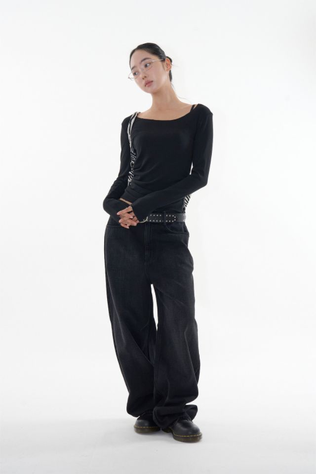 LIVE FOREVER韓國代購㊣女士新品時尚真品人氣25秋冬長袖T恤LIVE FOR_EVER長袖T恤