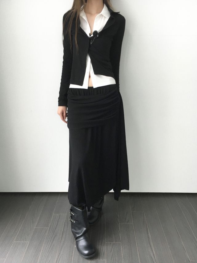 LIVE FOREVER韓國直郵㊣女士新款時尚真品人氣職業休閑長裙LIVE FOR_EVER長裙