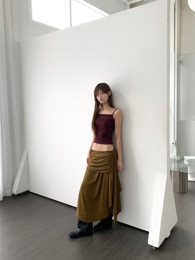 LIVE FOREVER韓國直郵㊣女士新款時尚真品人氣職業休閑長裙LIVE FOR_EVER長裙