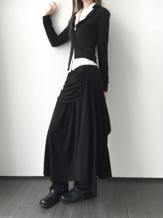 LIVE FOREVER韓國直郵㊣女士新款時尚真品人氣職業休閑長裙LIVE FOR_EVER長裙圖色2