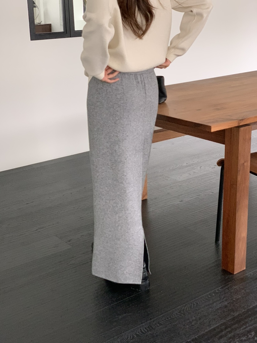 NOTICE韓國直郵㊣女士新款人氣休閑熱賣職業時尚長裙貂皮絎縫NOTICE長裙