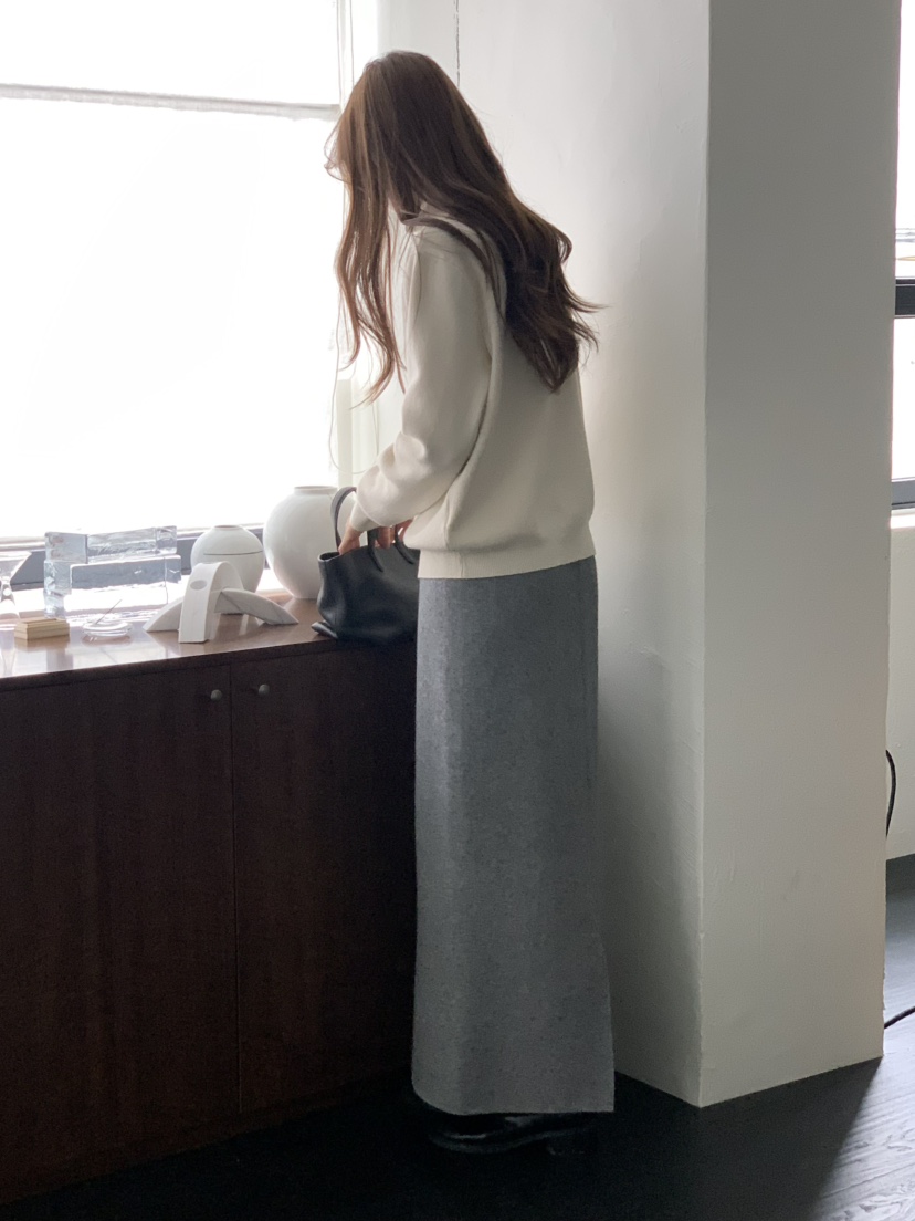 NOTICE韓國直郵㊣女士新款人氣休閑熱賣職業時尚長裙貂皮絎縫NOTICE長裙