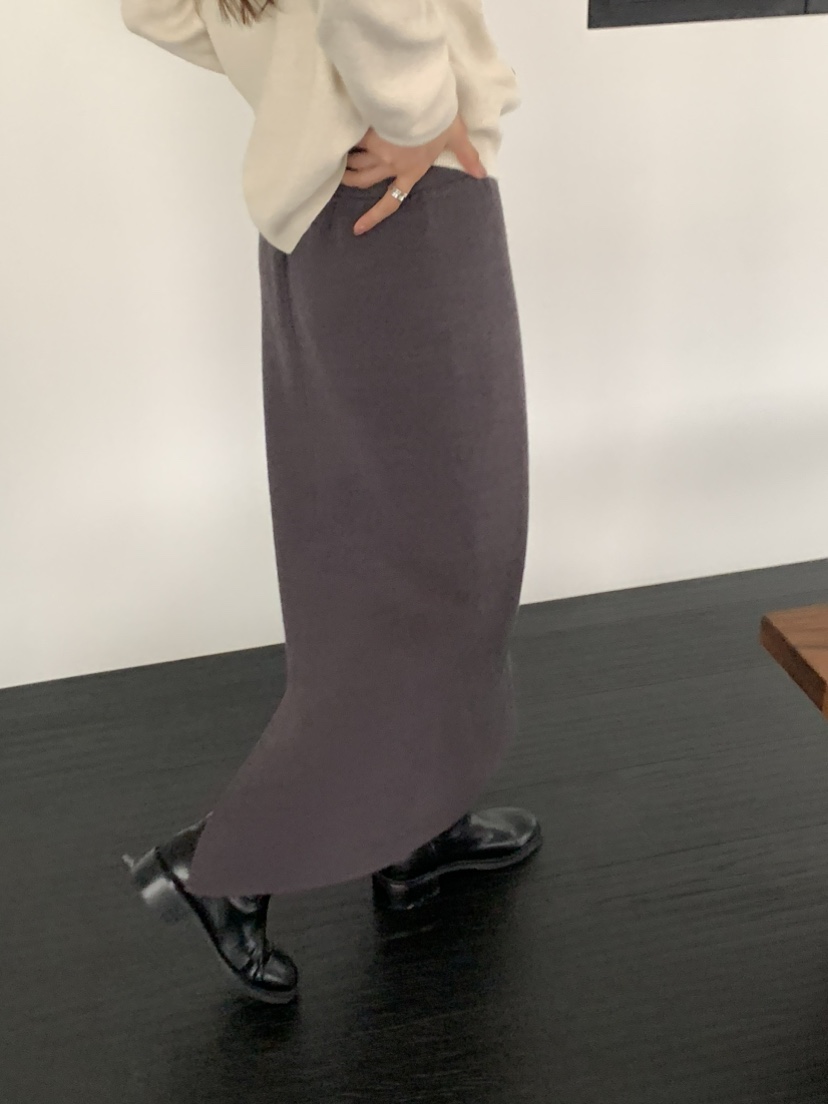 NOTICE韓國直郵㊣女士新款人氣休閑熱賣職業時尚長裙貂皮絎縫NOTICE長裙