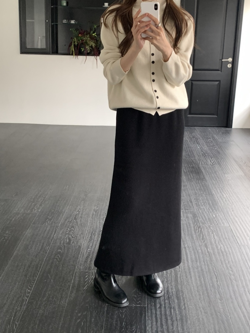 NOTICE韓國直郵㊣女士新款人氣休閑熱賣職業時尚長裙貂皮絎縫NOTICE長裙