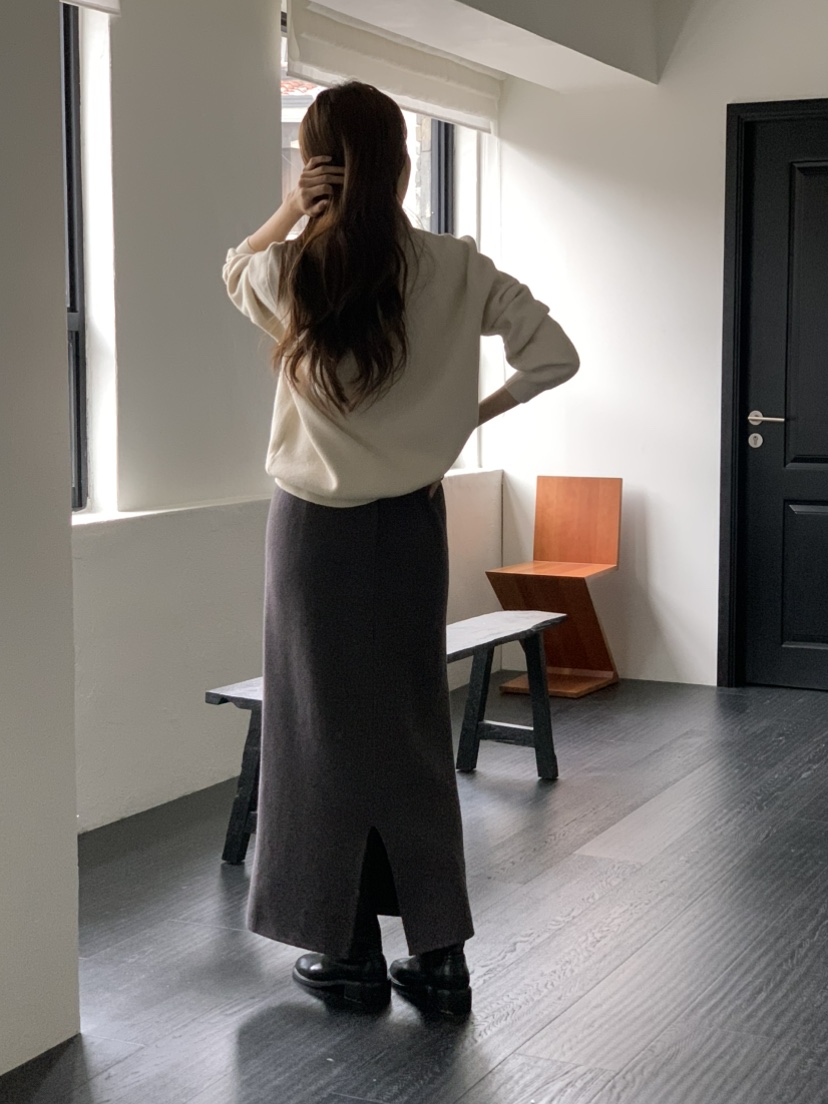 NOTICE韓國直郵㊣女士新款人氣休閑熱賣職業時尚長裙貂皮絎縫NOTICE長裙