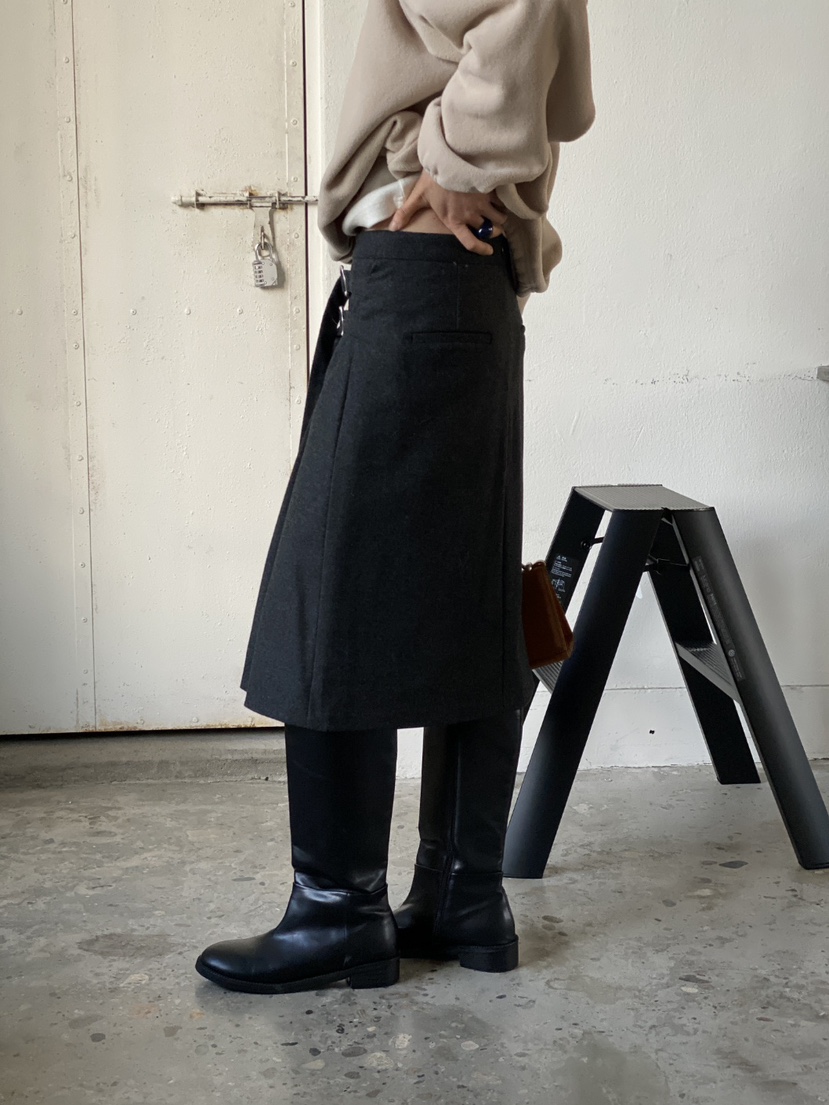 NEAR LEAP-P東大門㊣實拍女裝新款人氣真品半身裙中短裙褶裥NEAR LEAP半身裙/中短裙