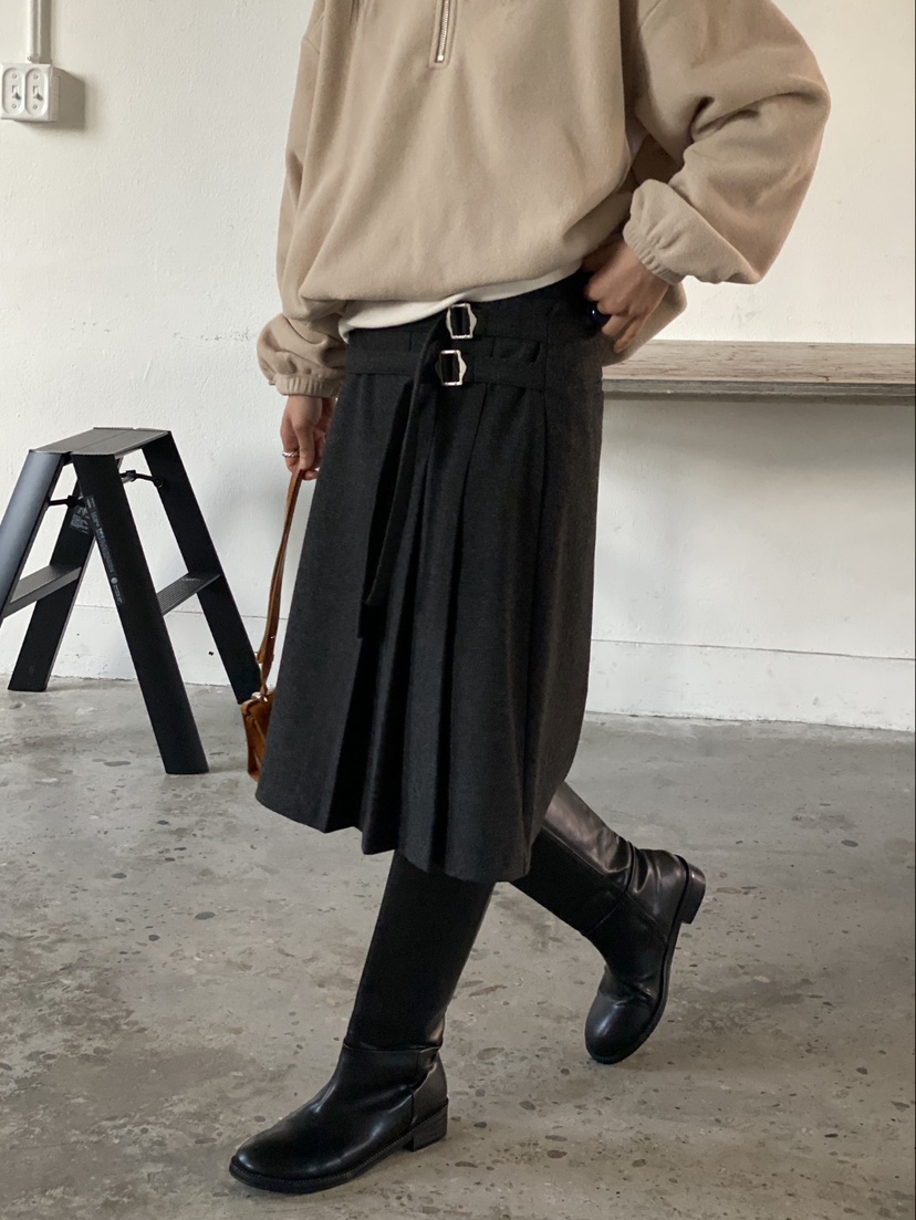 NEAR LEAP-P東大門㊣實拍女裝新款人氣真品半身裙中短裙褶裥NEAR LEAP半身裙/中短裙