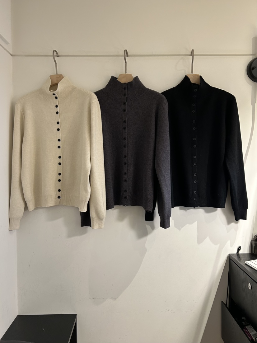 NOTICE韓國代購㊣女士新款推薦休閑熱賣人氣針織衫高領紐扣NOTICE針織衫