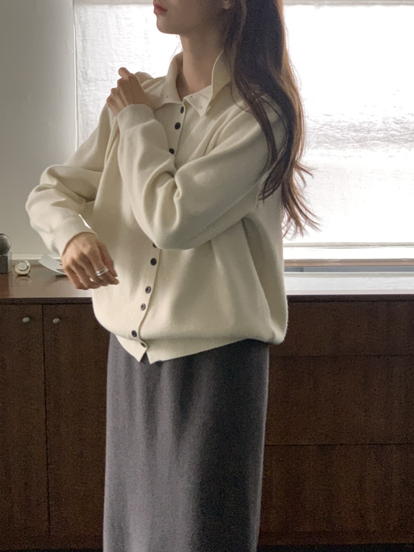 NOTICE韓國代購㊣女士新款推薦休閑熱賣人氣針織衫高領紐扣NOTICE針織衫