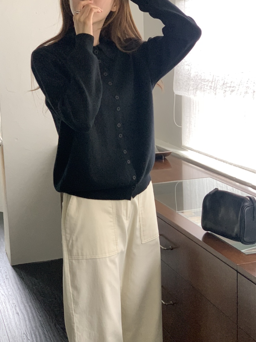 NOTICE韓國代購㊣女士新款推薦休閑熱賣人氣針織衫高領紐扣NOTICE針織衫